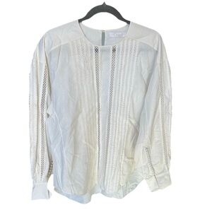Chloe White Blouse with Lace Details
